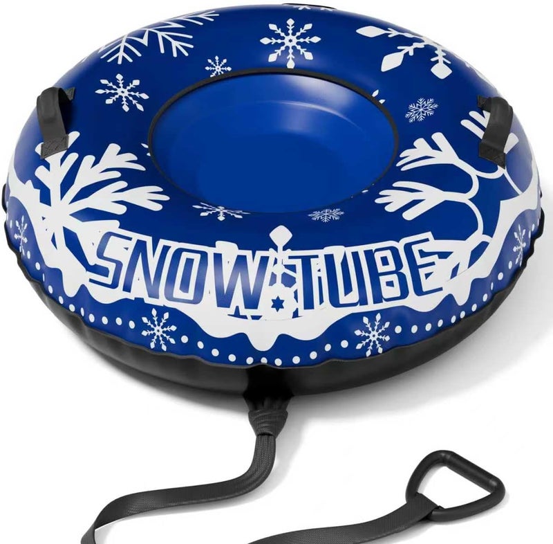 Hyfoo Snow Tube for Adult and Kids,Infatable Heavy Duty Snow Sled with Canvas Cover, Padded Handles, Thickened Bottom,Winter Outdoor Toy Gift - Image 1
